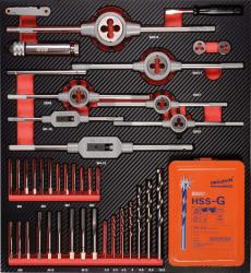 Gewindeschneidwerkzeug Einlage 64tlg 