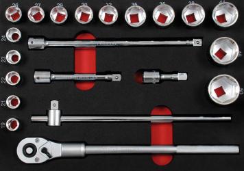 Stecknuss Einlage 21tlg 3/4&#34; 