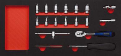 1/4&#34; Xi-on Werkzeug-Satz Einlage 18tlg 