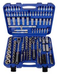 1/4&#34; + 3/8&#34; + 1/2&#34; proficraft Satz 182tlg., 72 Zahn Knarren 