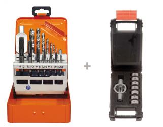 Kombination Gewindes&#228;tze 91013 (Einschnitt-Gewindebohrer Satz) + 91015 (Schneideisen Satz) 