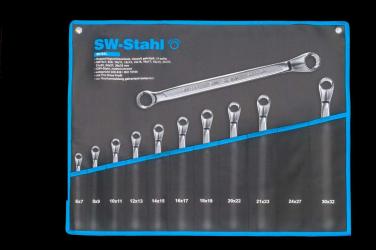Doppelringschlüsselsatz,  gekröpft, 11 teilig, 6 - 32 mm 