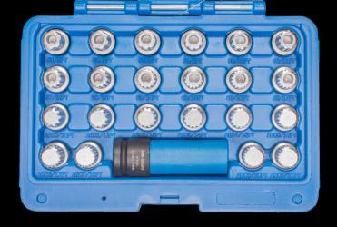 Felgenschloss Demontagesatz VW, 23-teilig 