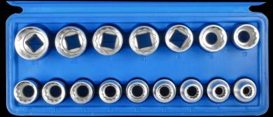 Steckschlüsseleinsätze 12-kant, 8-24 mm  