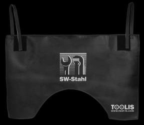 Kotflügelschoner mit Schlaufen schwarz/silber 