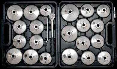 Ölfilter-Glockensortiment 23-teilig inkl Löseschlüssel 