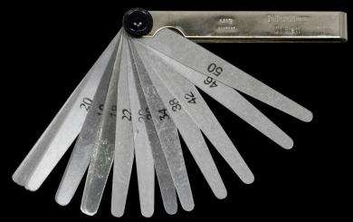 Fühlerlehre,  21 Blatt, 0,10 - 0,50 