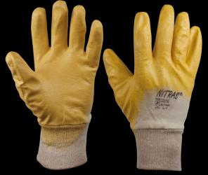 Nitrilhandschuh Baumwolle Gr. 10, gelb 