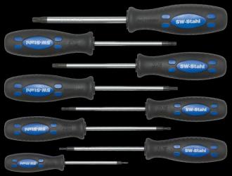 Torx-Schraubendrehersatz 8 teilig, T 8 - T 40, mit Loch  
