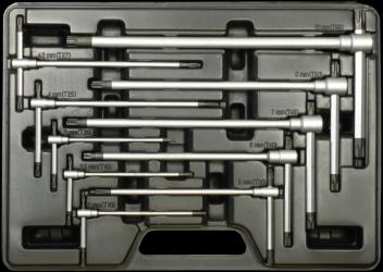 T-Griff TX-Profil Stiftschlüssel, 10 teilig T10-55mm, RaceRX Serie  