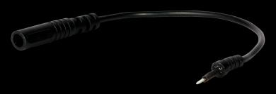 Prüfkabel Stecker schwarz 0,6 x 1,3 mm Prüfspitze 