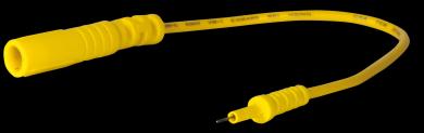 Prüfkabel Stecker gelb 0,6 x 0,6 mm Prüfspitze 