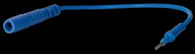 Prüfkabel Stecker blau 0,6 x 1,9 mm Prüfspitze 