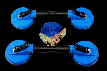 Doppelsaughebersatz 3-tlg. mit Knarrenspannband  