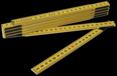 Holzgliedermaßstab 2 m  mit Normzeichen, Profi-Qualität  