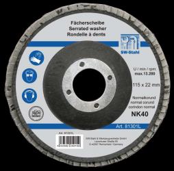 Fächerschleifscheibe  115 mm, NK-40 