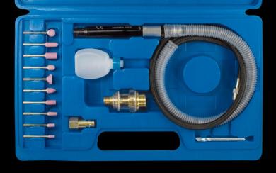 Druckluft Stabschlei- fer, kurz, gerade 17 teilig 