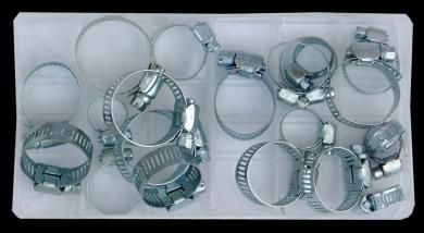Schlauchschellensortiment 26 teilig in Kassette  