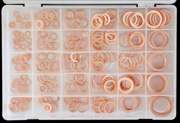 Kupfer Dichtringsatz 300 teilig, 5 - 28 mm Innendurchmesser  