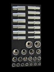 Werkstattwagensortiment Steckschlüsseleinsatz, 1/2'' - 12-kant  