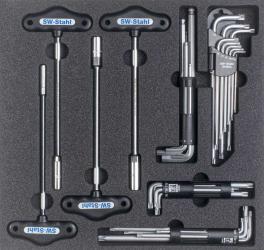 Werkstattwagensortiment Winkelschlüssel und T-Grif  